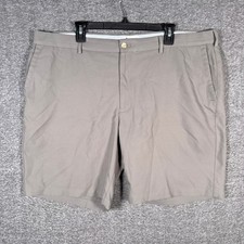 Peter Millar Salem High Drape Shorts Mens 42 Gray Golf Performance Wicking 9"