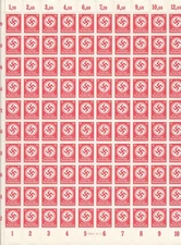 Stamp Germany Official Mi 172 Sheet 1942 WWII Dienst 3rd Reich Reich Era MNH