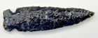 Black  Obsidian Arrowhead Spear Point Tool Artifact Central Oregon 3-1/2" Long