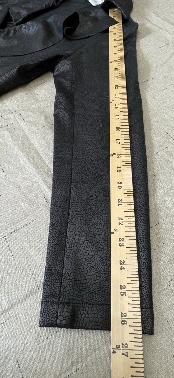 Oolala Cascading Ruffle Front Vegan Leather Duste… - image 9