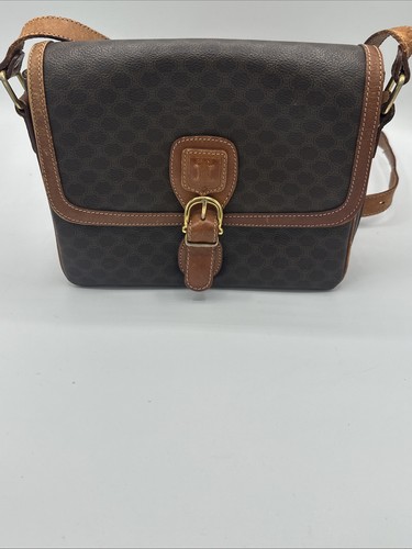 Celine Macadam Pattern Shoulder Bag Vintage Luxury Designer Women Bag Pre-owned
