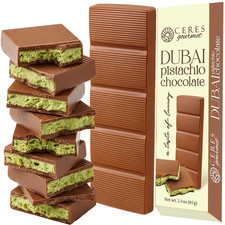 Dubai Chocolate Bar 2.3 Oz Milky Crispy Chocolate with Crunchy Kunafa Rich