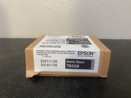 Sealed Genuine Epson SC-P800 T8508 Matte Black Ink 80ml Date: 11/2021 - Picture 2 of 2