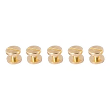 DIY Flat Belt Screw Leather Craft Chicago Nail Brass Solid Rivets Stud Head 10mm