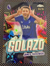 2026 Topps Chrome Premier League James Tarkowski Logofractor Golazo Black /10