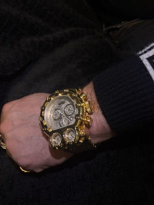 #ad #ad Reserve Bolt Magnum Tria All Gold 3 1 2 Karat Diamond Watch Invicta Men#x27;s $1500.00