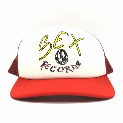 CHROME HEARTS Matty Boy SEX Records Mesh Cap Red White Used OS Hat