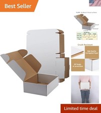 12x9x4 Inches Shipping Boxes Set of 20, White Small Corrugated Cardboard Box,...