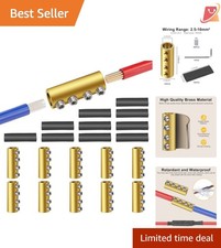10pcs 6-10AWG Brass Wire Connector Kit High-Amp Splicing Terminals