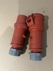 415v 32 Amp 5 Pin Plug & Panel Socket Red Garage Workshop 3 Phase IP44 Ceeform 