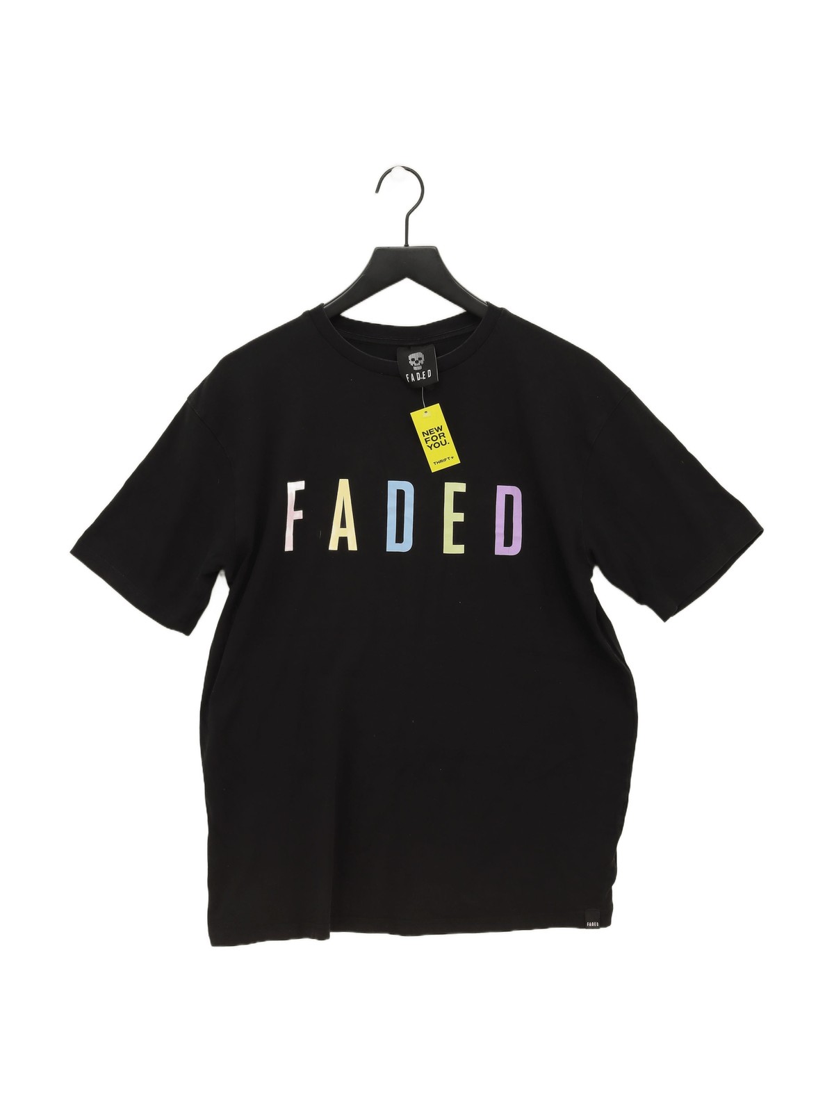 ALTRA T shirt uomo sbiadita M nera grafica cotone con altre basic