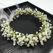 Ornament Head Wreath Headwear Fabric Flower Crown Babysbreath Bride Corolla