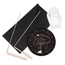99.9% Pure Copper Dowsing Rods Kit - 2PCS Handmade for Water Divining, Black