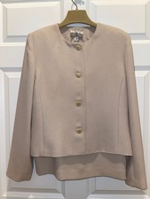 Women Suit, Casual Corner, 3 Piece, Beige with Black Detail, size 8