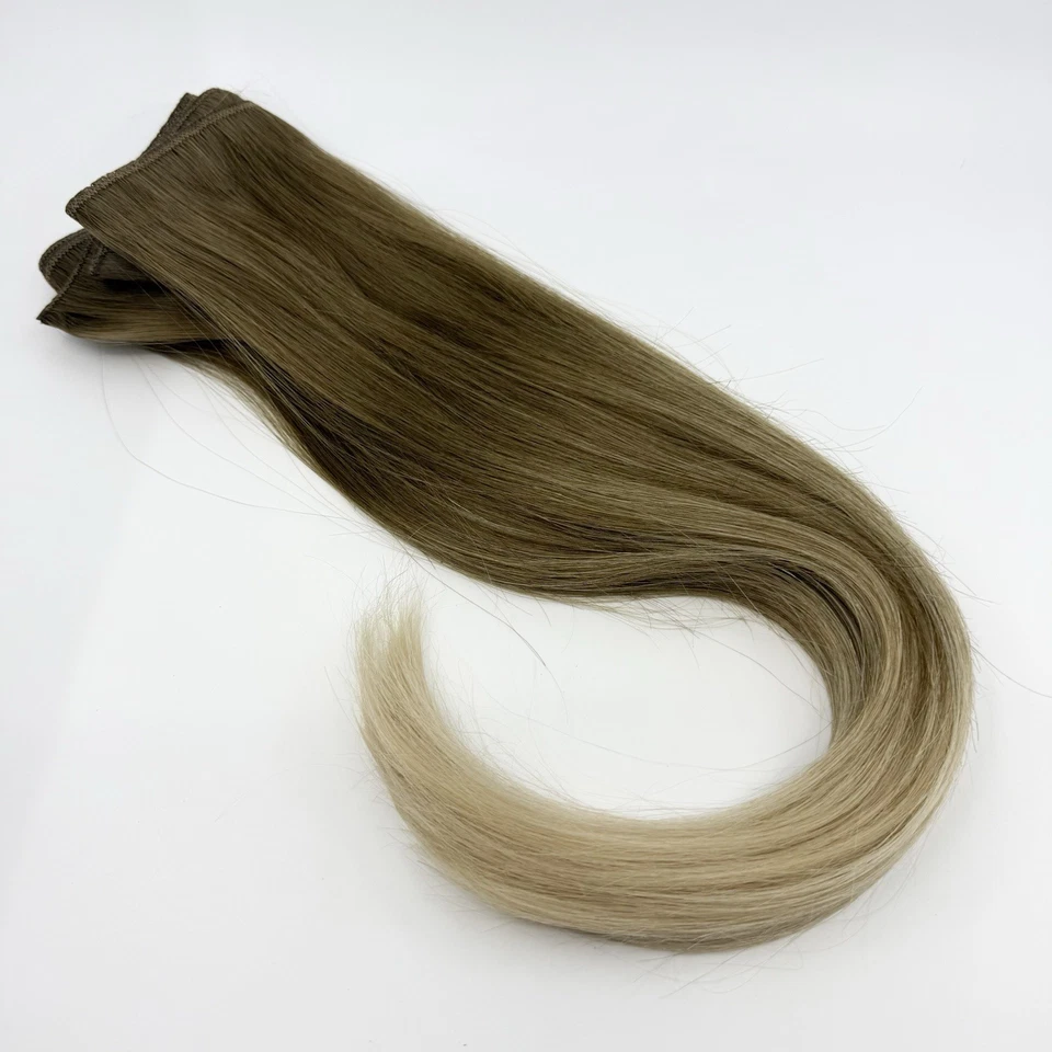 Extensión de trama flexible profesional Bellami Remy 20" marrón ceniza/rubio ceniza Balayage Foto 4 de 4