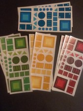 Creative Memories  Lot of Twelve Studio Stickers  2" x 5"  Colored Shapes