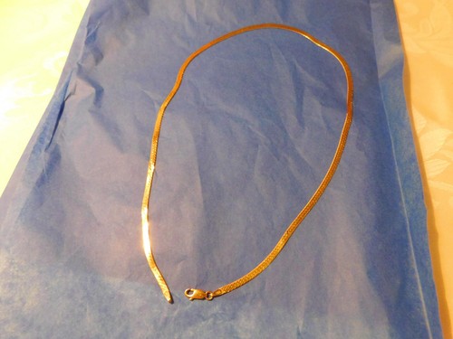 18" 14k Yellow Gold Herringbone Italian Necklace 7g