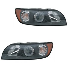 Scheinwerfer Set rechts & links Schwarz H7/HB3 für Volvo V50 MW S40 II 544