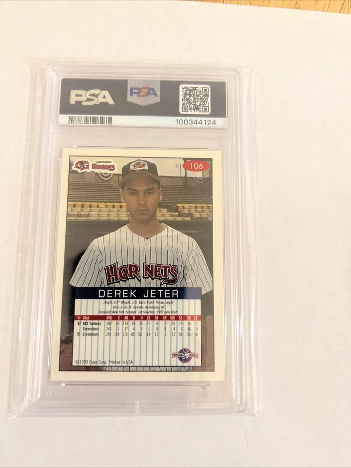 1993 Fleer Excel Derek Jeter #106 PSA 10 - Image 2 of 2