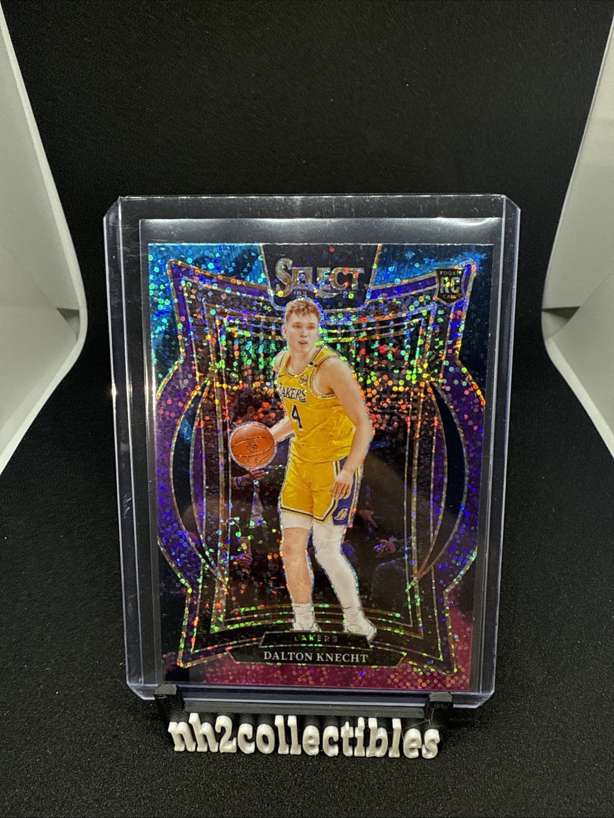 2024-25 Panini Select Concourse Dalton Knecht (RC) #91 Cosmic Prizm SSP 