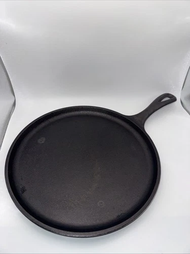 Vintage Lodge Cast Iron Round Griddle 10.5-Inch - Made in USA