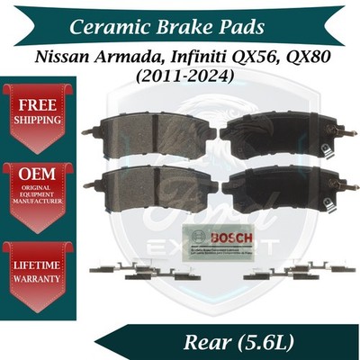 Bosch OEM Rear Ceramic Brake Pads Kit For 2011-2024 Nissan Infiniti 9 Year Warra