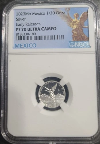 Mexico 2023 1/20-oz PROOF SILVER Libertad Onza NGC PF70 EARLY RELEASE!