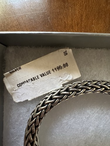 John Hardy Mens Woven Bracelet All 925 Sterling Silver Approximately 72.93 grams - Picture 8 of 14