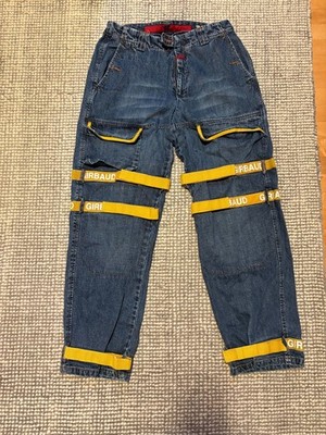 Vintage Marithe Francois Girbaud Jeans Yellow Shuttle Tape Men's 34x32 Baggy