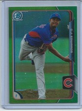 * C.J. EDWARDS * 2015 BOWMAN CHROME DRAFT GREEN REFRACTOR RC # 32/99