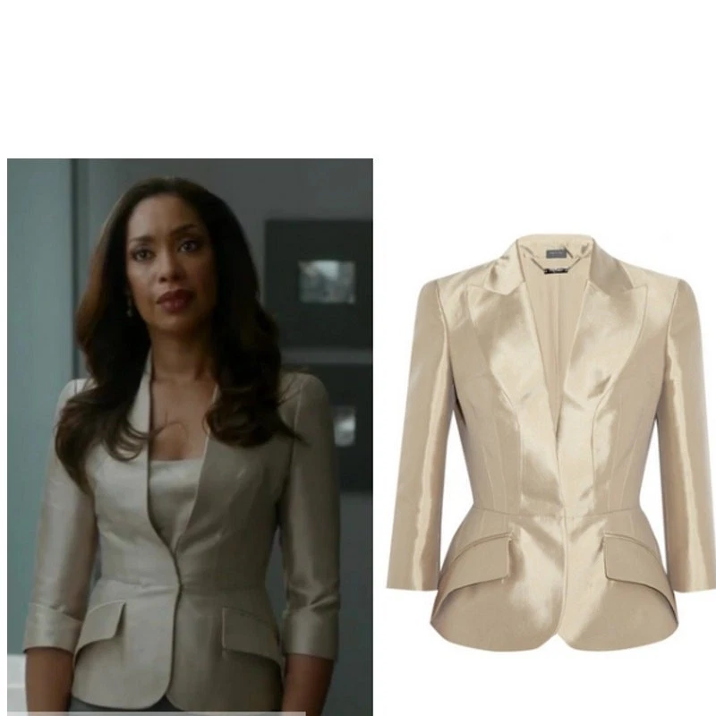 Blazer Alexander McQueen seta mikado risvolto sartoriale 42 6 giallo burro