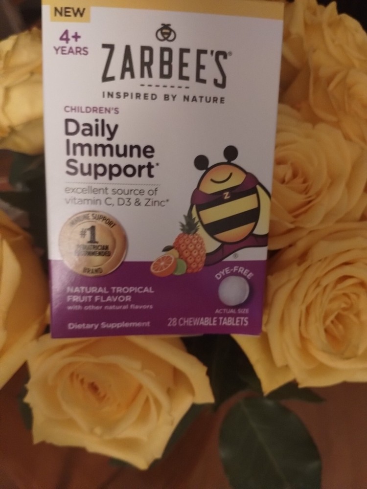 Zarbee's Children's Daily Immune Support, 4+ Years,  Chewable Tablets