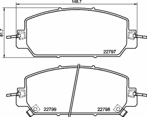 Brembo P 28 098 Bremsbelagsatz, Scheibenbremse-image