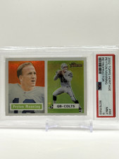 2002 Topps Heritage Peyton Manning Retrofractror #86 PSA MINT 9