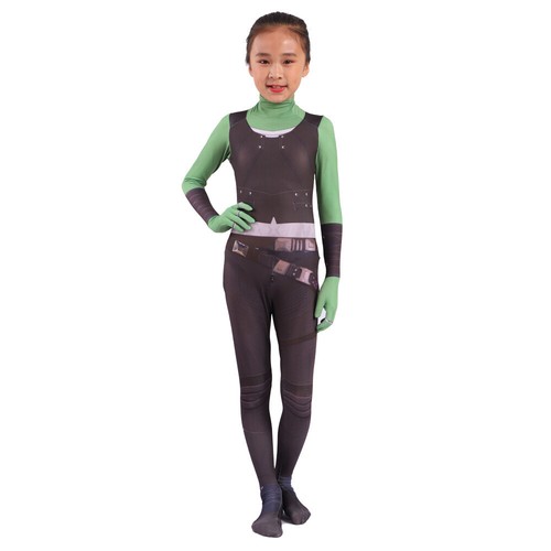 Cosplay Gamora Zen Whoberi Titan Jumpsuit Superhero Adult Kids Bodysuit Zentai - Picture 6 of 9