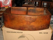 SoLuna Copper Farmhouse Sink w/Rounded Front 50-50 Model # CK754235 RIO GRANDE