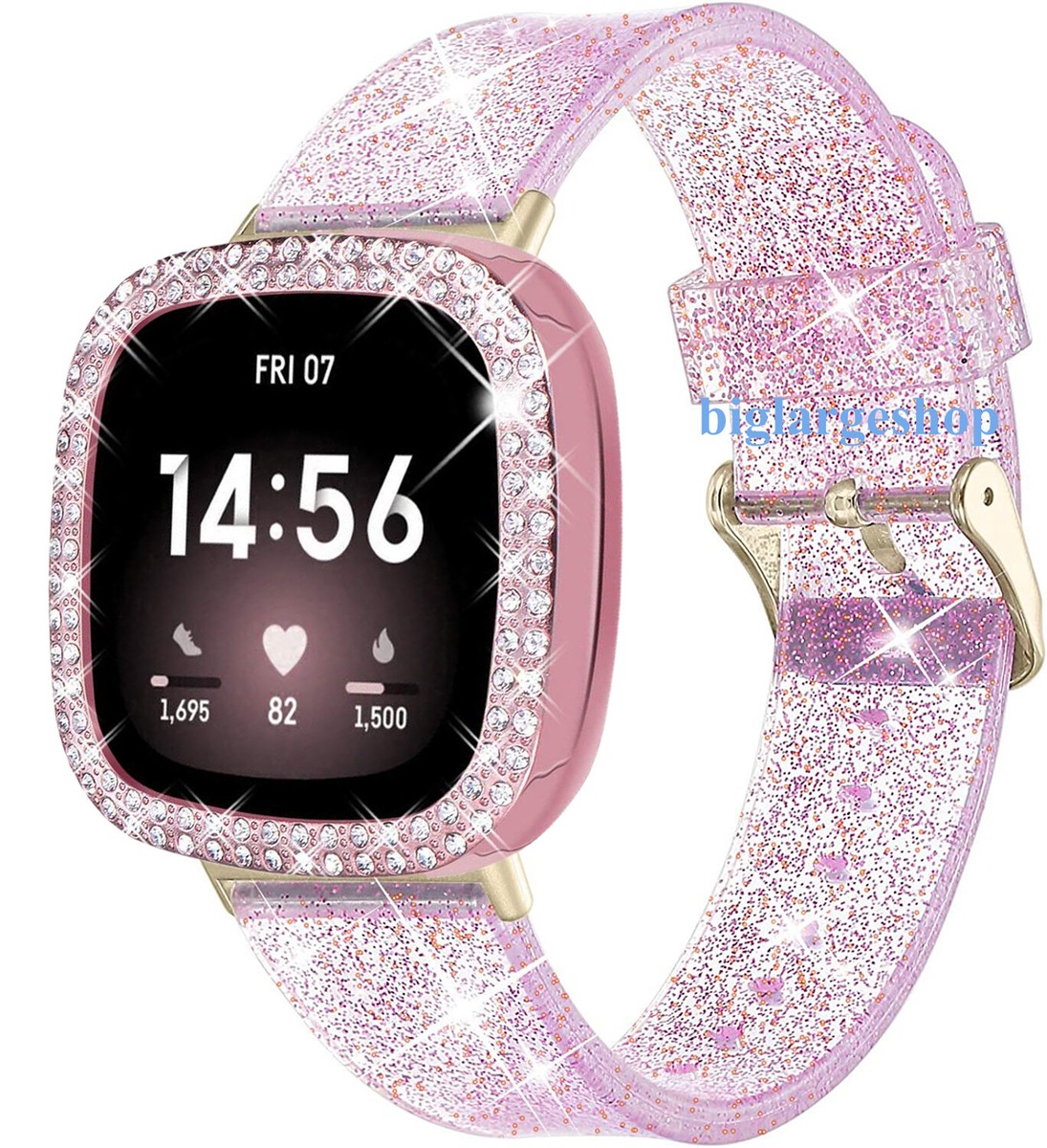 Fitbit Strap Fitbit Versa Pink Band For Fitbit Sense/Versa Bling