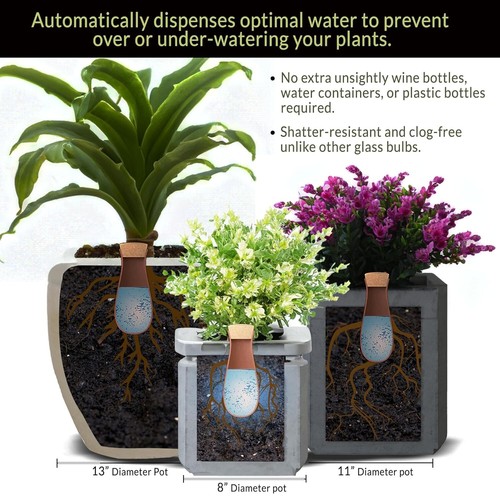 Ollas Plant Watering Globes Set - 2oz Terracotta Watering for Busy Plant Lovers - Picture 4 of 10