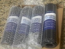 4x FIL-FRESH CTO10 Activated Carbon Water Filter 1 Micron 10" X 2.5"