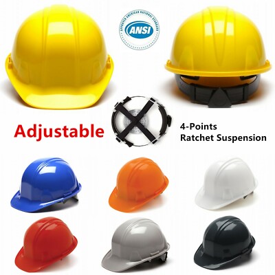 Cap Style Hard Hat 4 Points Ratchet Suspension Construction