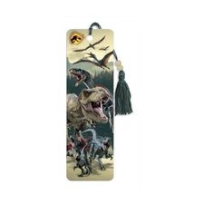 Premier Bookmark Tassel Jurassic World Dominion Dinosaurs T-Rex Raptors