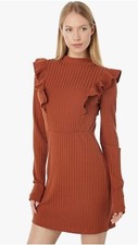 Lost + Wander New Love Mini Dress Cognac XS
