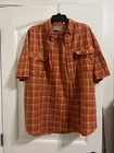 短袖 Duluth Trading Co 纽扣衬衫,尺寸 L