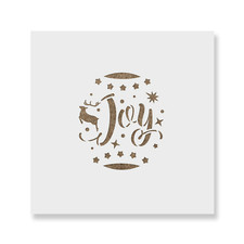 Reindeer Joy Christmas Ornament Stencil - Durable Reusable Mylar Stencils