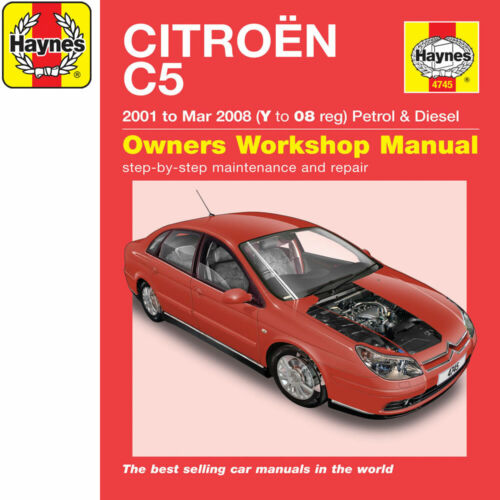 [4745] Citroen C5 1.8 2.0 Petrol 1.6 2.0 Turbo Diesel 01-08 (Y to 08) Haynes Man - Afbeelding 1 van 1