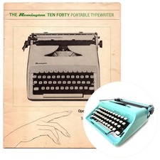 Remington Ten Forty Typewriter Instruction Manual User Repro Vtg Portable Rand thumbnail