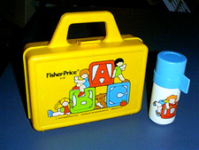 Vintage 1979 Fisher-Price Toy "ABC" Lunch Box 638 and Thermos with Cup