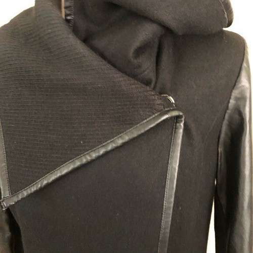 RED Saks Fifth Avenue Black PeaCoat Sz- S - Picture 5 of 14