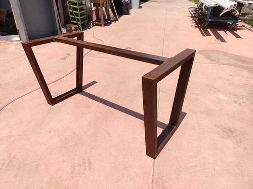 Base/Gambe tavolo ferro industrial design, EFFETTO RUGGINE | eBay