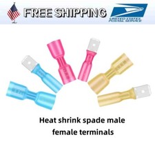 Heat Shrink Spade Connectors AWG 22-16 Spade Terminlas Speaker Wire Connector